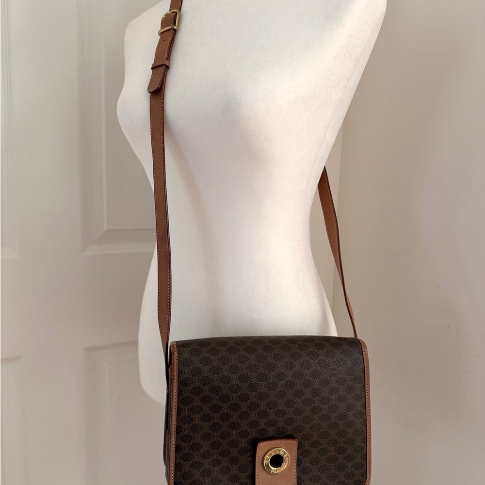 Authentic Celine Macadam M14 Flap Crossbody Bag - Picture 9 of 16